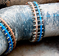 Water lines, sewerage systems