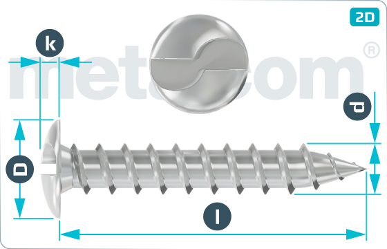 Security screws tapping one way round head screws - RuKo