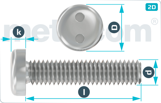 Security screws two hole drive pan head - LiKo