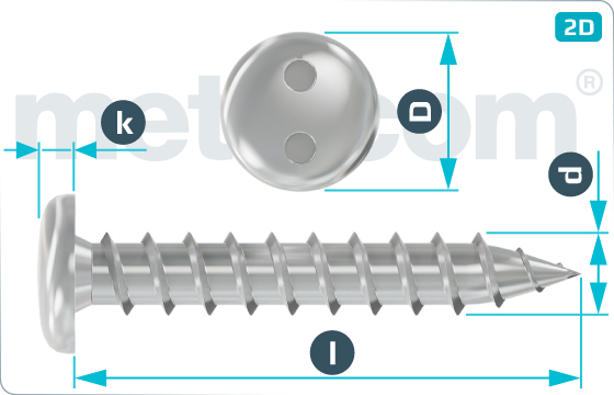 Security screws tapping two hole drive truss head screws - RuKo