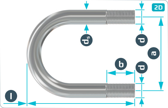 Studs and shackles U-bolts - DIN ~3570