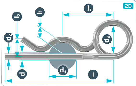 Zawleczki sprężyste - DIN 11024 D