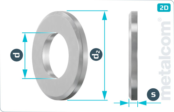 Plain washers for hexagon head bolts and nuts with chamfer - DIN 125 B