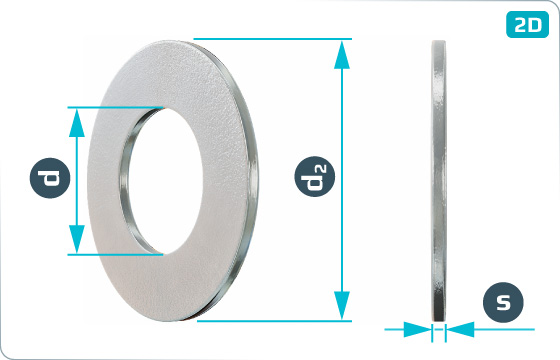 Flachscheiben für Sechskantschrauben - DIN 134