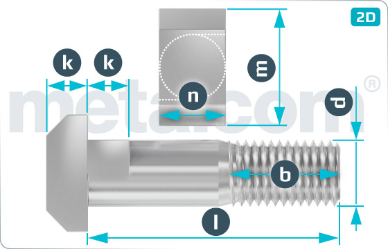 T-head bolts double nib - DIN 188