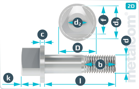 Miscellaneous screws Triangle head bolts - DIN 22424 A