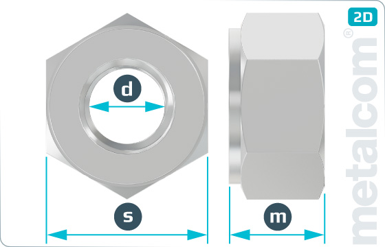 Hexagon nuts for waisted studs - DIN 2510 NF