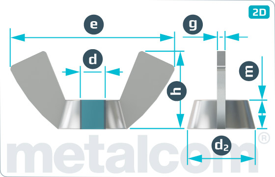 Inne nakrętki skrzydełkowe - DIN 315 AF