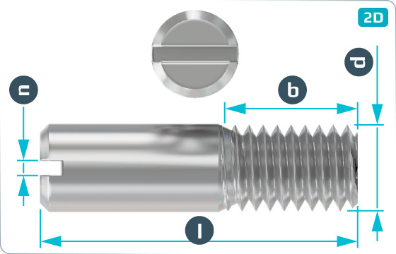 Set screws slotted with chamfered end - DIN 427