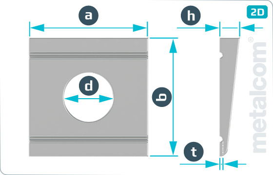 Square washers for U-sections (8%) - DIN 434