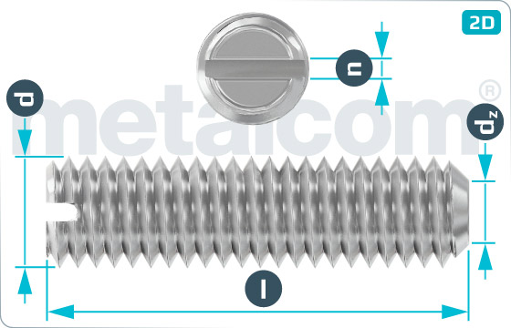 Set screws slotted with cup point - DIN 438