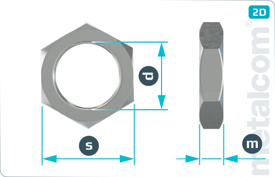 Hexagon nuts thin - DIN 439 B