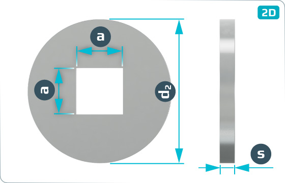 Plain washers round for wood constructions with square hole - DIN 440 V