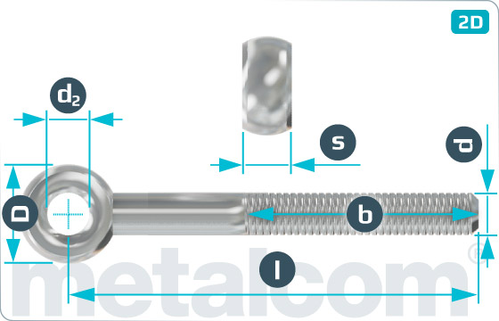 Eye screws swivel bolts - DIN 444