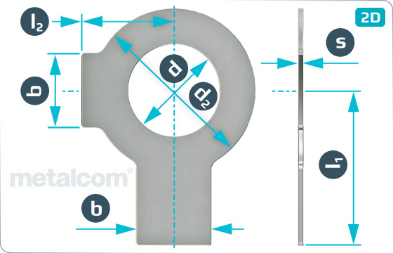 Plain washers with 2 tabs - DIN 463
