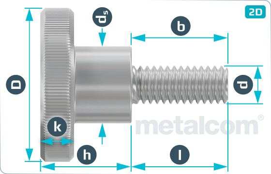 Knurled thumb screws high type - DIN 464