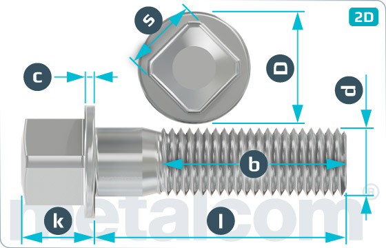 Square head bolts with collar - DIN 478