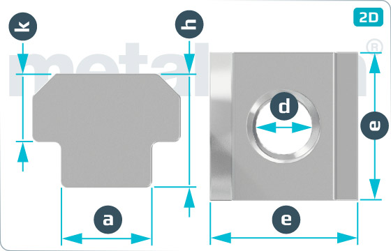 Inne nakrętki Nakrętki T z nacięciem - DIN 508