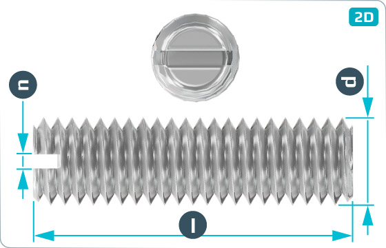 Set screws slotted with flat point - DIN 551