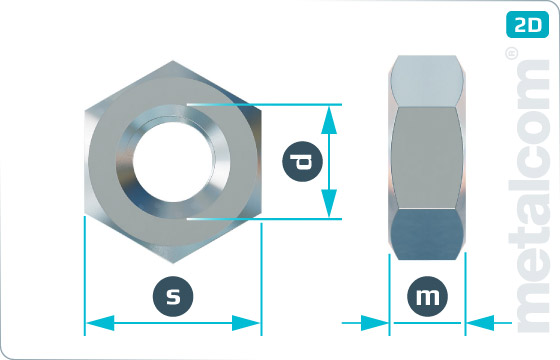 Hexagon nuts product grade C - DIN 555