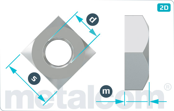 Vierkantmuttern hohe Form - DIN 557