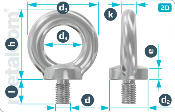 Eye screws lifting bolts - DIN 580