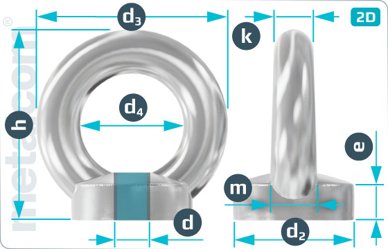 Lifting nuts eye nuts - DIN 582