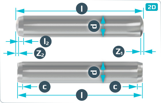 Parallel pins hardened - DIN 6325 m6