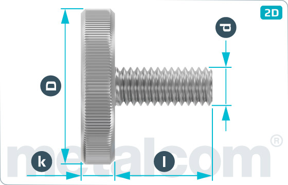 Knurled thumb screws thin type - DIN 653