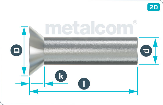 Normal rivets countersunk head - DIN 661