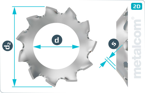 Toothed lock washers countersunk - DIN 6797 V