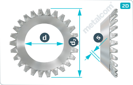 Serrated lock washers countersunk - DIN 6798 V