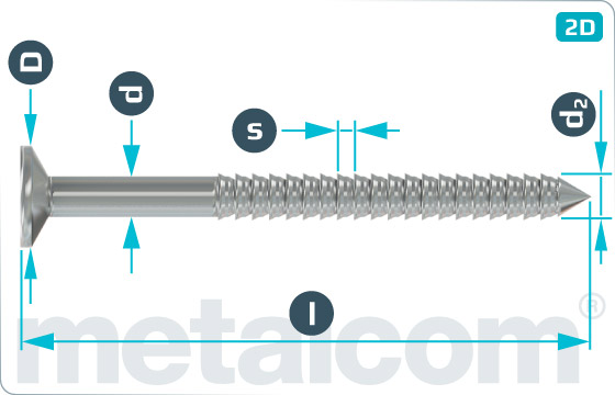 Countersunk head nails convex - DIN 68163 K