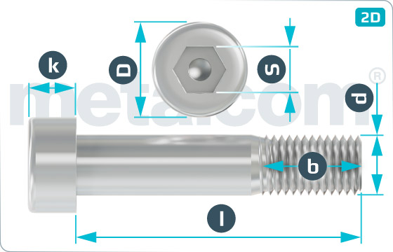 Hexagon socket screws cap reduced head with hole - DIN 6912