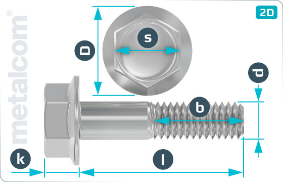 Hexagon flange bolts - DIN 6921