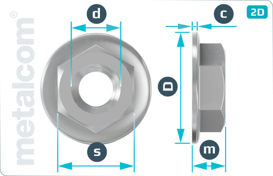 Hexagon nuts flange - DIN 6923