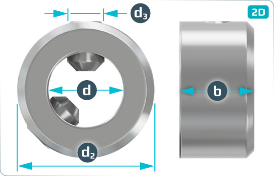 Plain washers adjusting rings with set screws (heavy type) - DIN 703