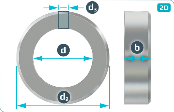 Plain washers with drilled hole - DIN 705 B