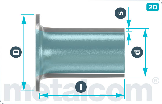 Tubular rivets made from tube - DIN 7340 A