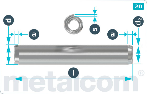 Spring pins coiled and adjustable - DIN 7343