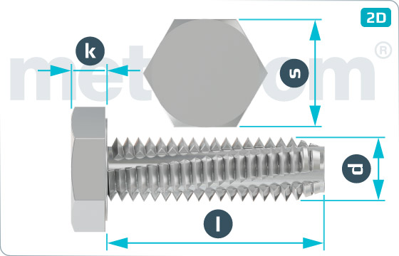 Thread-cutting screws hexagon head - DIN 7513 A