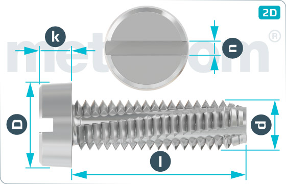 Thread-cutting screws slotted cheese head - DIN 7513 B