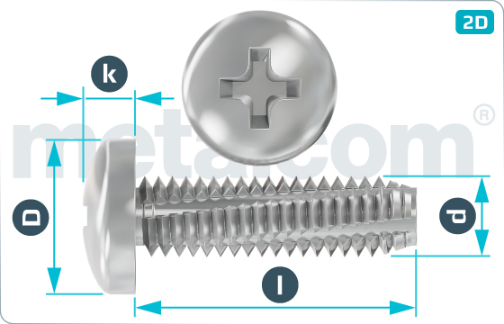 Thread-cutting screws cross recessed pan head - DIN 7516 A-H