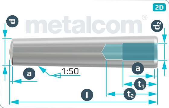 Taper pins with internal thread - DIN 7978 A