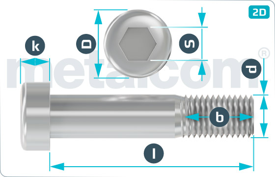 Hexagon socket screws cap reduced head - DIN 7984