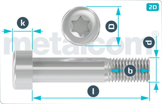 Śruby z rowkiem TORX z łbem walcowym niskim - DIN 7984 TX