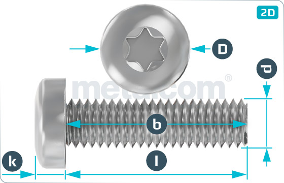 Schrauben mit Innensechsrund (TORX) Linsenschrauben - DIN 7985 TX