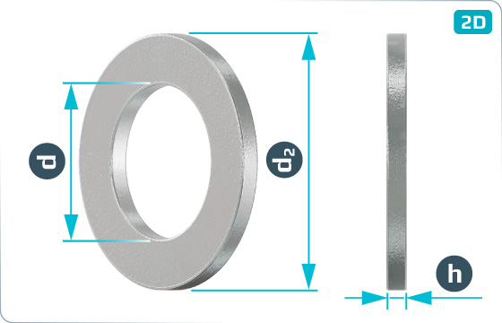 Plain washers for steel structures - DIN 7989 A