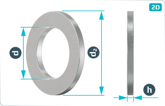 Flachscheiben für Stahlkonstruktionen - DIN 7989 A