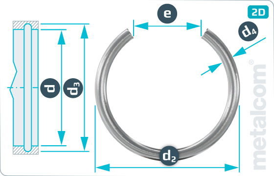 Pojistné kroužky drátěné kroužky pro díry - DIN 7993 B